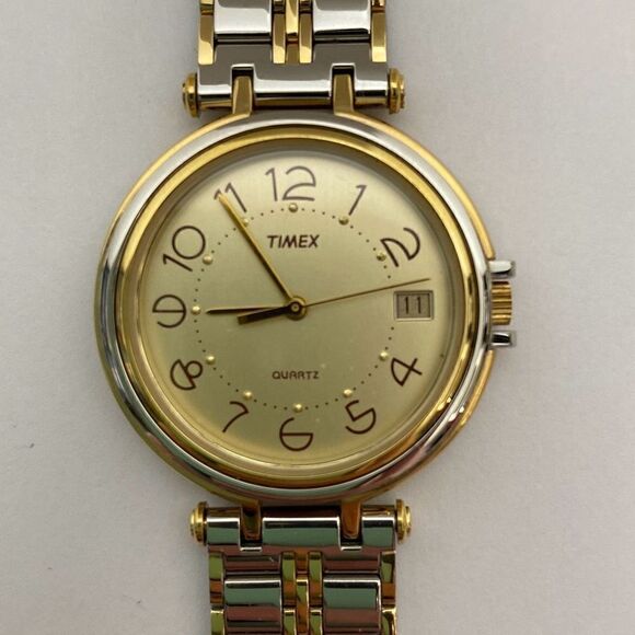 Timex Women's Analog Stainless Steel Two-Toned Gold & Silver Wristwatch - Picture 1 of 13